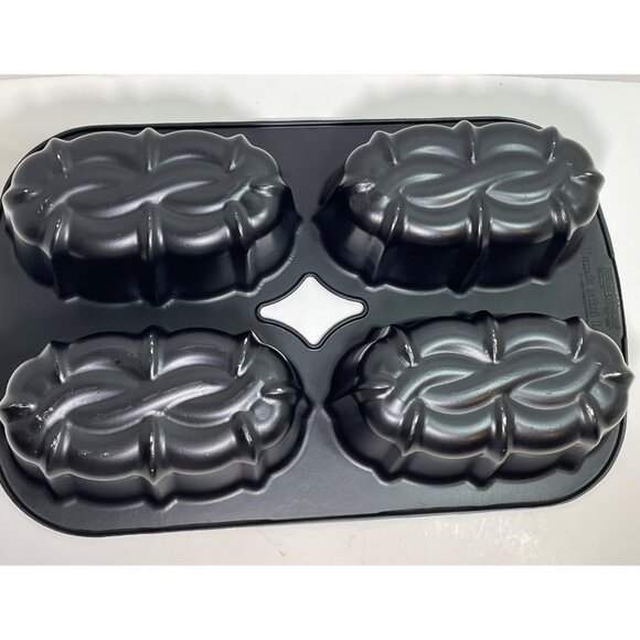 Nordic Ware Bundt Mini Loaf Pan With 4 Cavities for Decorative Baking - Picture 2 of 15